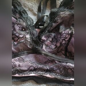 Torrid NWT Black and Lavender Lace Lingerie Bra